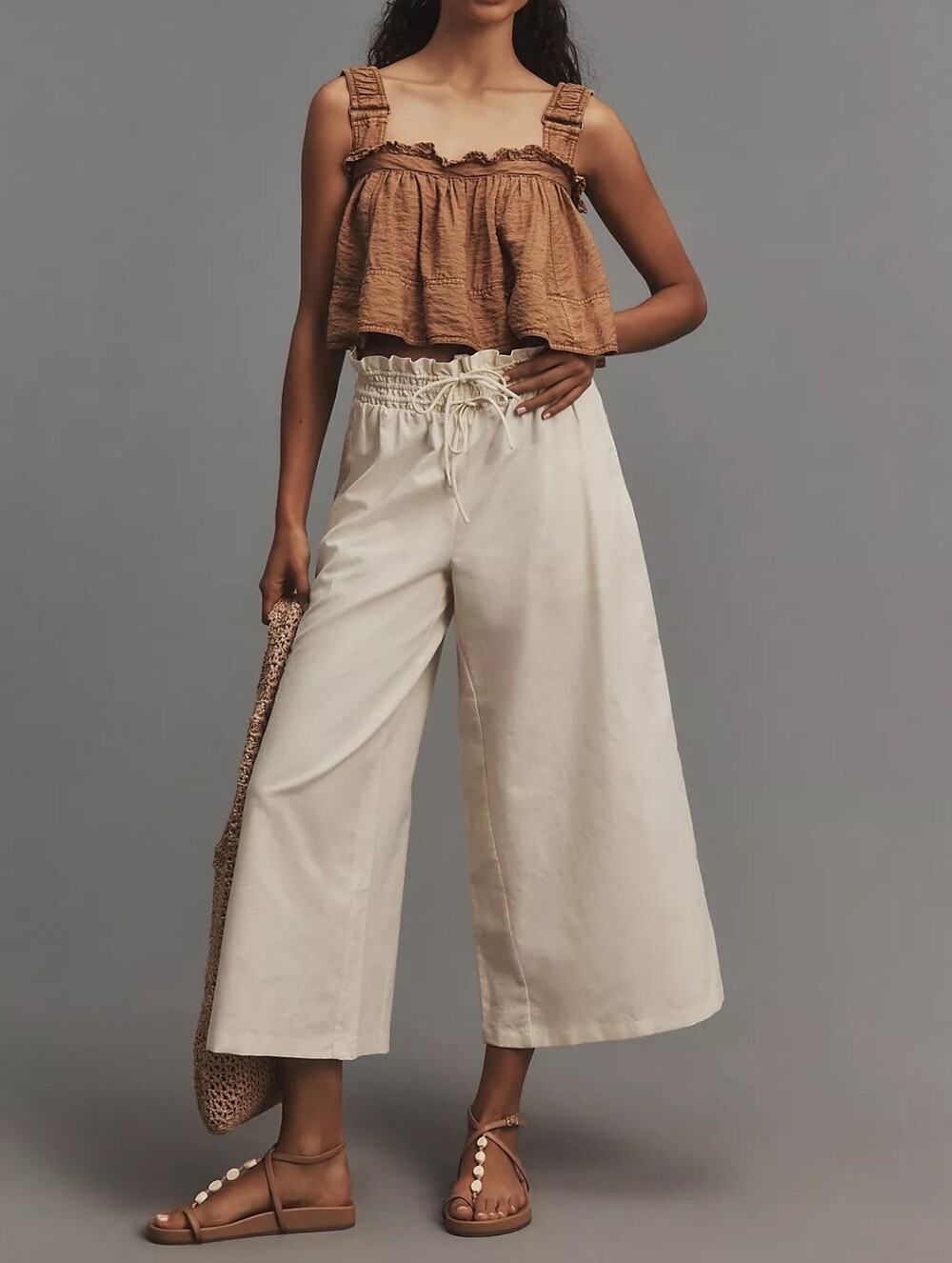 Anthropologie Linen Pull-On Pants in MP
